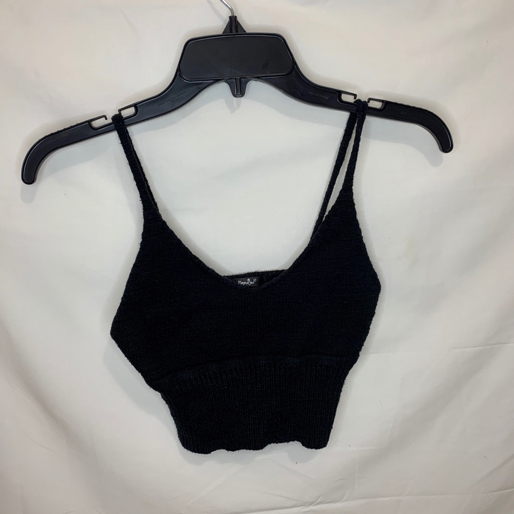 Black crop/tank top